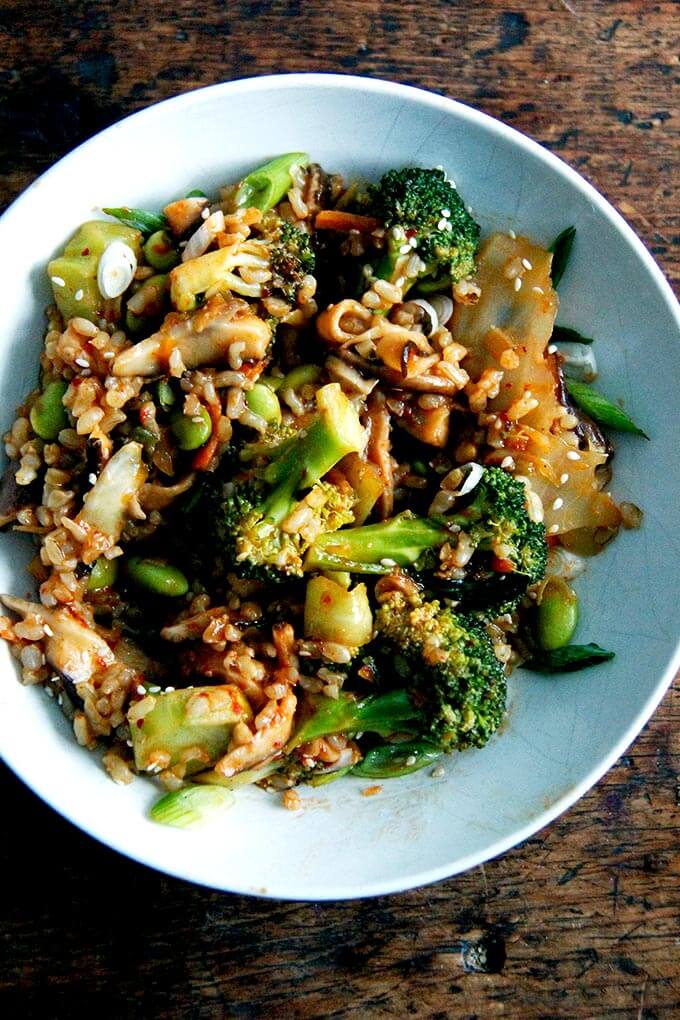 Gena Hamshaw's Quick Vegan Kimchi Fried Rice: Flavorful & Adaptable